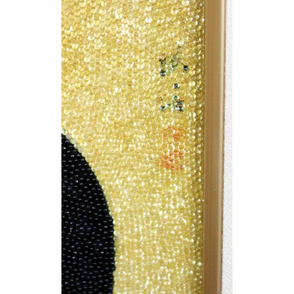 Japanese Geisha Beaded Print Picture Matted Framed Glass Shimmers Japan 19 x 16" - Picture 7 of 10